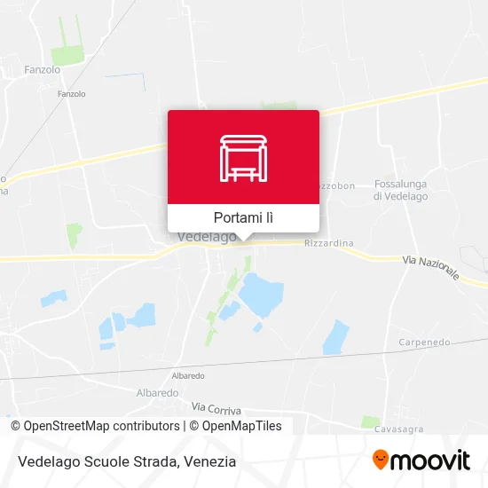 Mappa Vedelago Scuole Strada