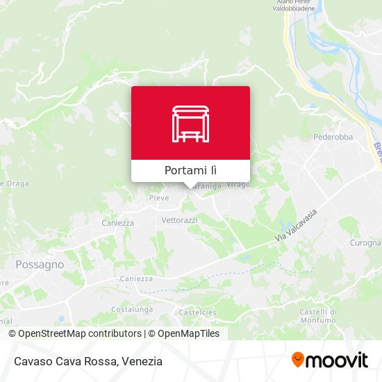 Mappa Cavaso Cava Rossa