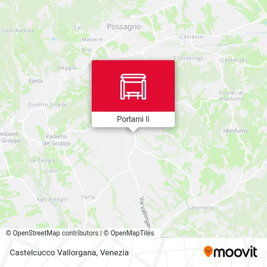 Mappa Castelcucco Vallorgana