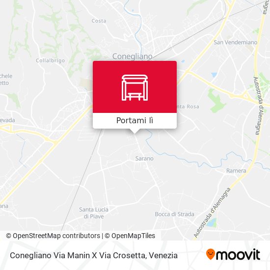 Mappa Conegliano Via Manin X Via Crosetta