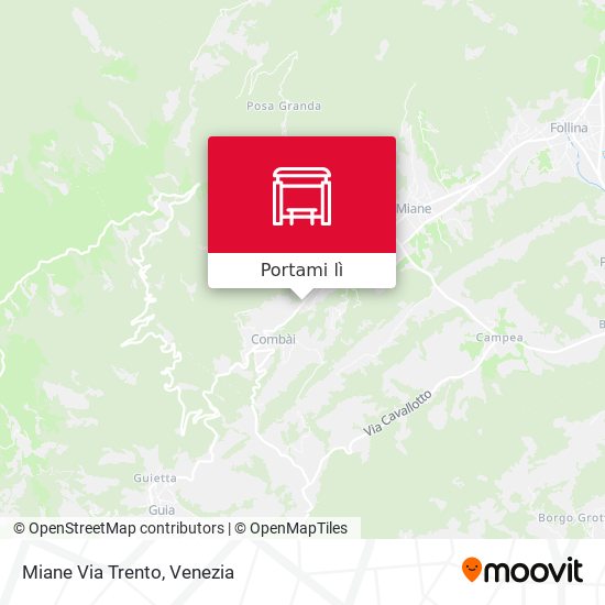 Mappa Miane Via Trento