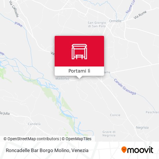 Mappa Roncadelle Bar Borgo Molino