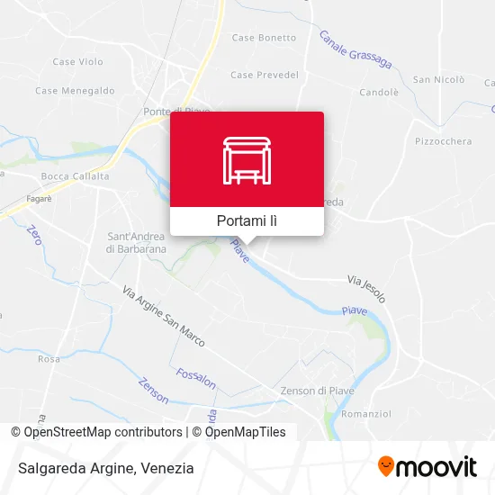 Mappa Salgareda Argine