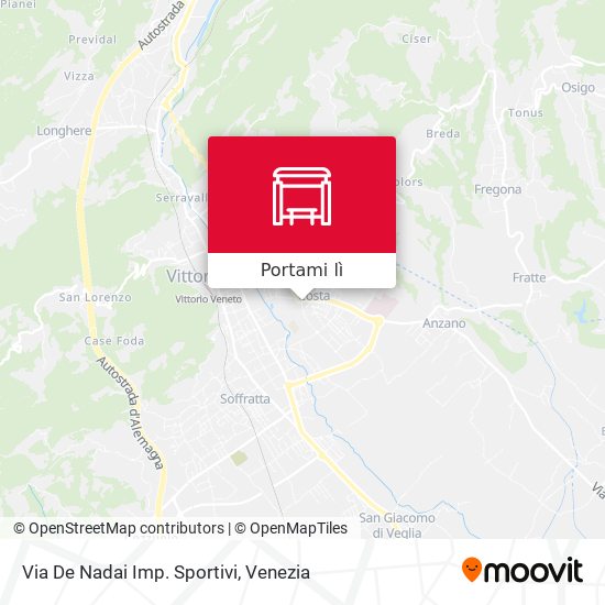 Mappa Via De Nadai Imp. Sportivi