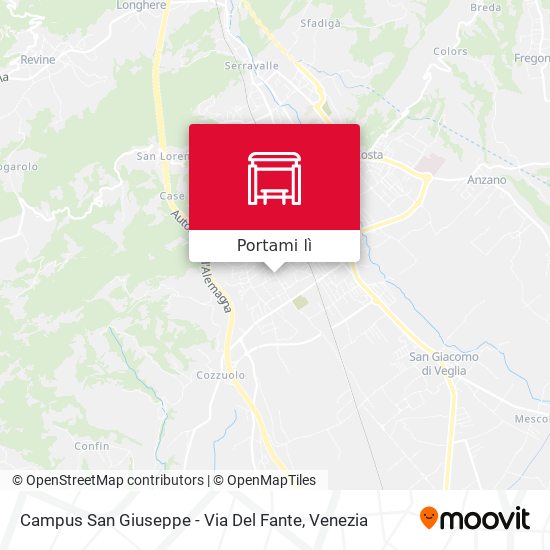 Mappa Campus San Giuseppe - Via Del Fante