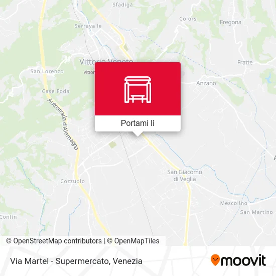 Mappa Via Martel - Supermercato
