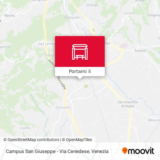 Mappa Campus San Giuseppe - Via Cenedese