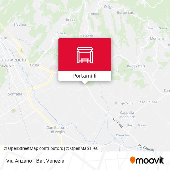 Mappa Via Anzano - Bar