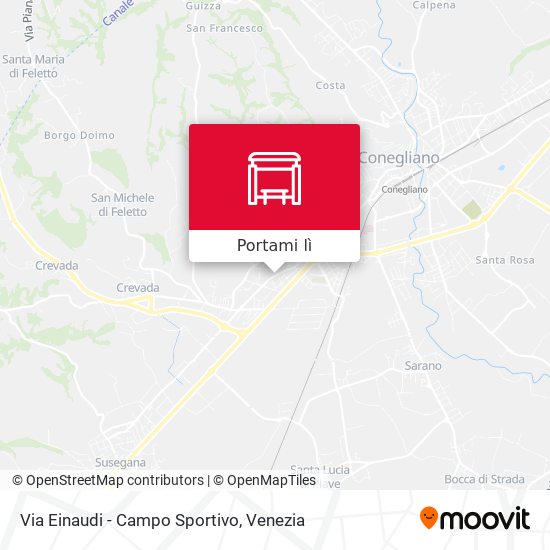 Mappa Via Einaudi - Campo Sportivo