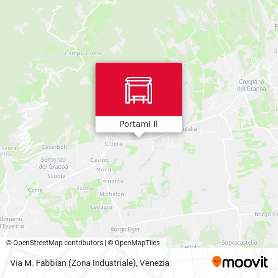 Mappa Via M. Fabbian (Zona Industriale)