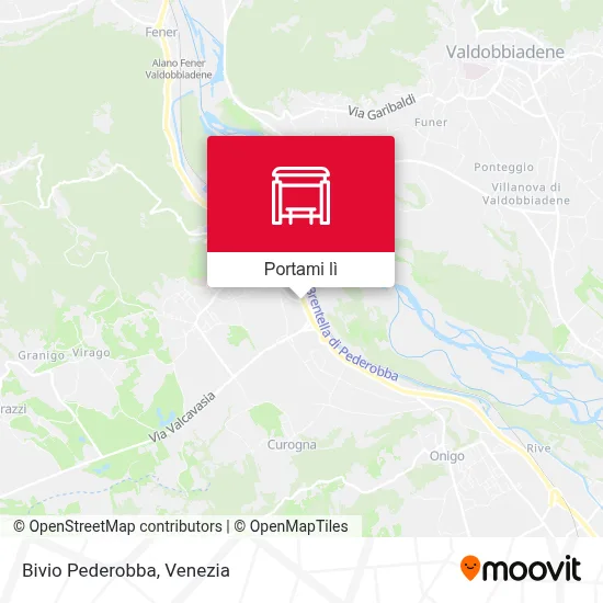Mappa Bivio Pederobba