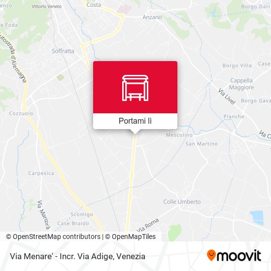 Mappa Via Menare' - Incr. Via Adige