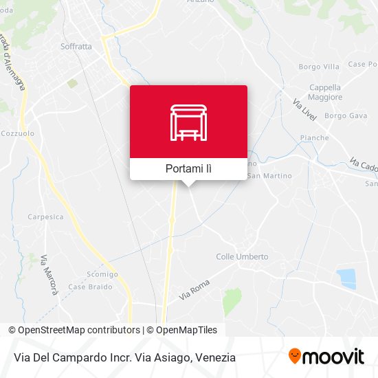 Mappa Via Del Campardo Incr. Via Asiago