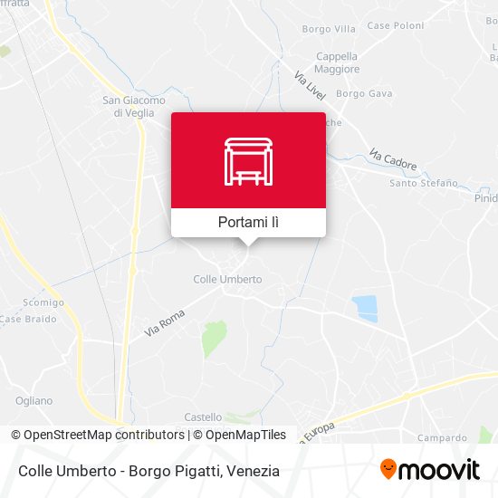 Mappa Colle Umberto - Borgo Pigatti