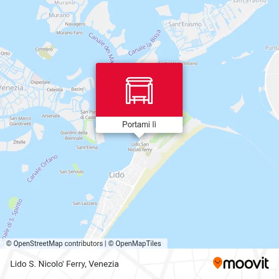 Mappa Lido S. Nicolo' Ferry