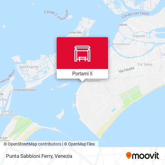 Mappa Punta Sabbioni Ferry