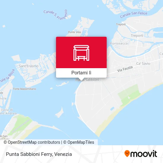 Mappa Punta Sabbioni Ferry