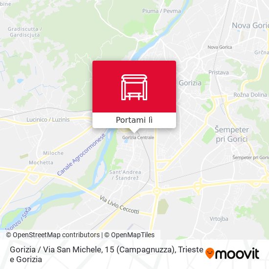 Mappa Gorizia / Via San Michele, 15 (Campagnuzza)