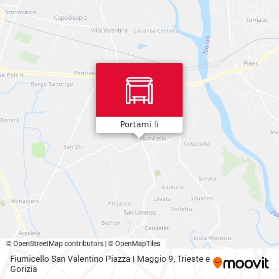 Mappa Fiumicello San Valentino Piazza I Maggio 9