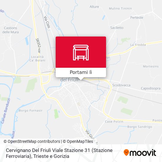 Mappa Cervignano Del Friuli Viale Stazione 31 (Stazione Ferroviaria)