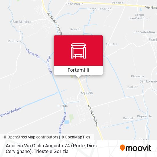 Mappa Aquileia Via Giulia Augusta 74 (Porte, Direz. Cervignano)