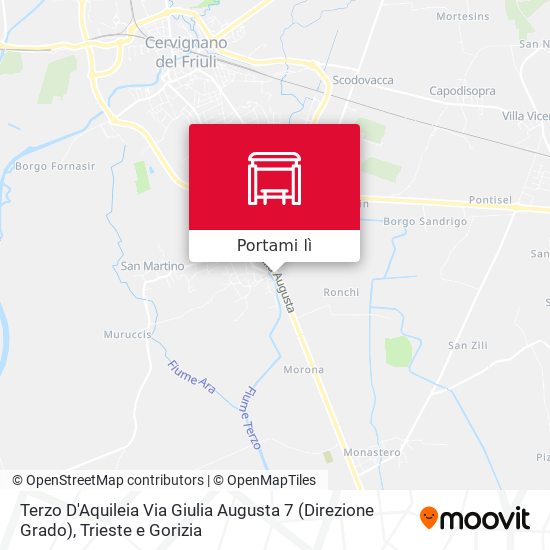 Mappa Terzo D'Aquileia Via Giulia Augusta 7 (Direzione Grado)