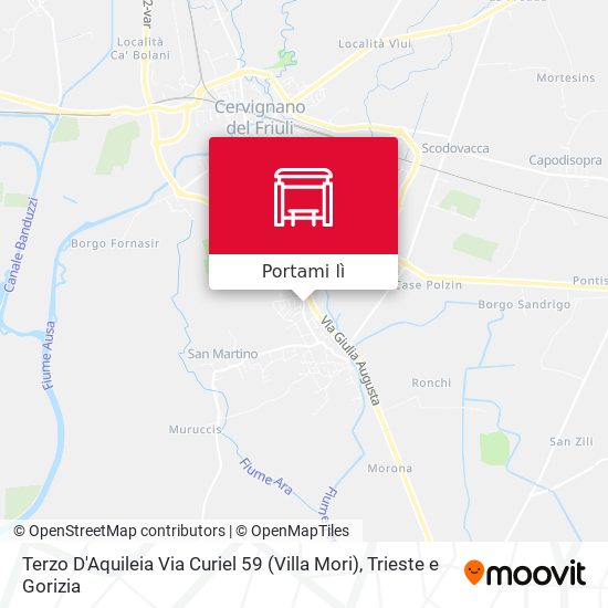 Mappa Terzo D'Aquileia Via Curiel 59 (Villa Mori)
