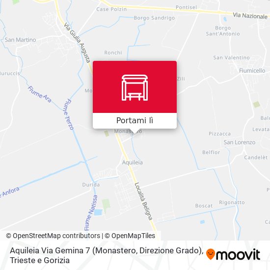 Mappa Aquileia Via Gemina 7 (Monastero, Direzione Grado)