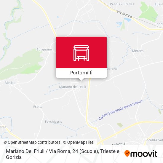 Mappa Mariano Del Friuli / Via Roma, 24 (Scuole)