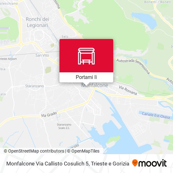 Mappa Monfalcone Via Callisto Cosulich 5