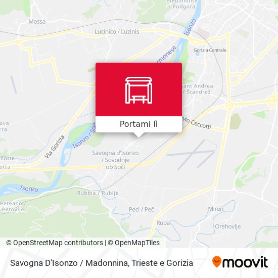 Mappa Savogna D'Isonzo / Madonnina