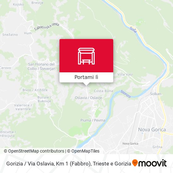 Mappa Gorizia / Via Oslavia, Km 1 (Fabbro)