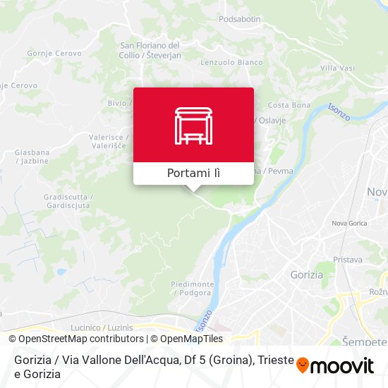 Mappa Gorizia / Via Vallone Dell'Acqua, Df 5 (Groina)