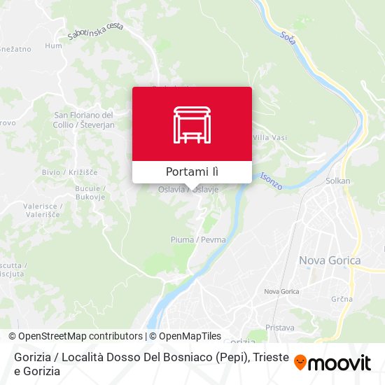 Mappa Gorizia / Località Dosso Del Bosniaco (Pepi)