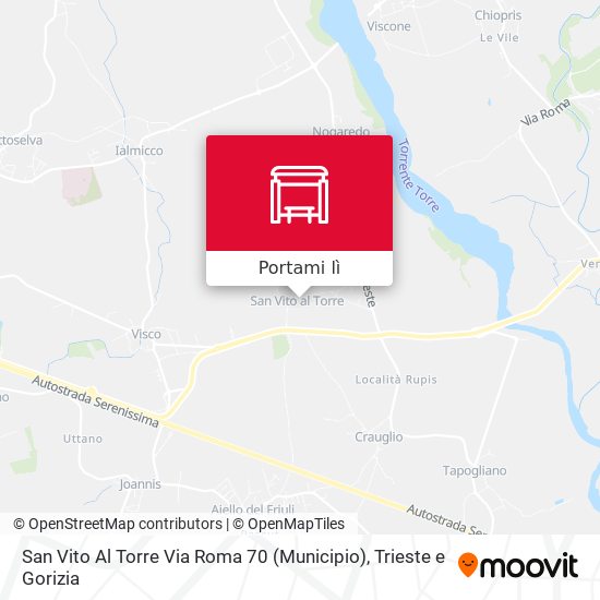 Mappa San Vito Al Torre Via Roma 70 (Municipio)