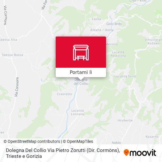 Mappa Dolegna Del Collio Via Pietro Zorutti (Dir. Cormòns)