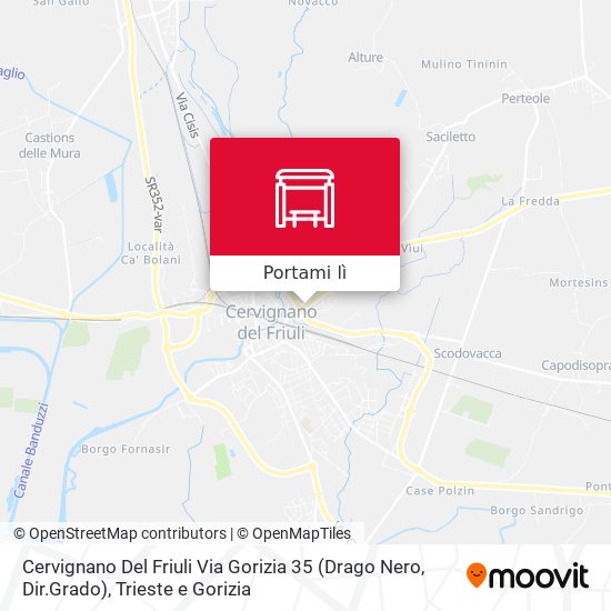 Mappa Cervignano Del Friuli Via Gorizia 35 (Drago Nero, Dir.Grado)