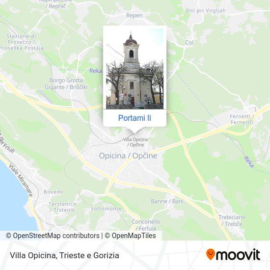 Mappa Villa Opicina