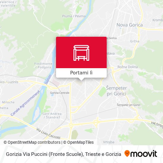 Mappa Gorizia Via Puccini (Fronte Scuole)