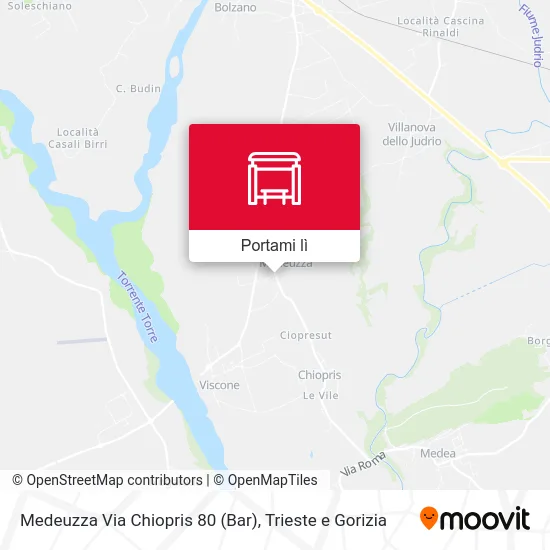 Mappa Medeuzza Via Chiopris 80 (Bar)