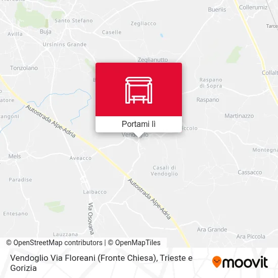 Mappa Vendoglio Via Floreani (Fronte Chiesa)