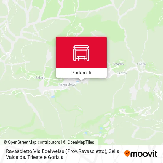 Mappa Ravascletto Via Edelweiss (Prov.Ravascletto), Sella Valcalda