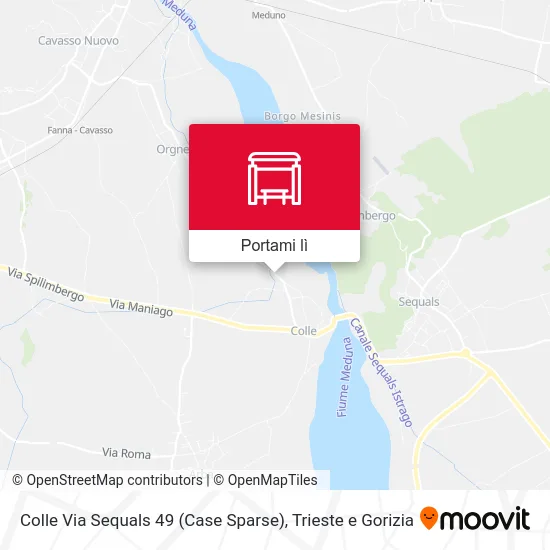 Mappa Colle Via Sequals 49 (Case Sparse)