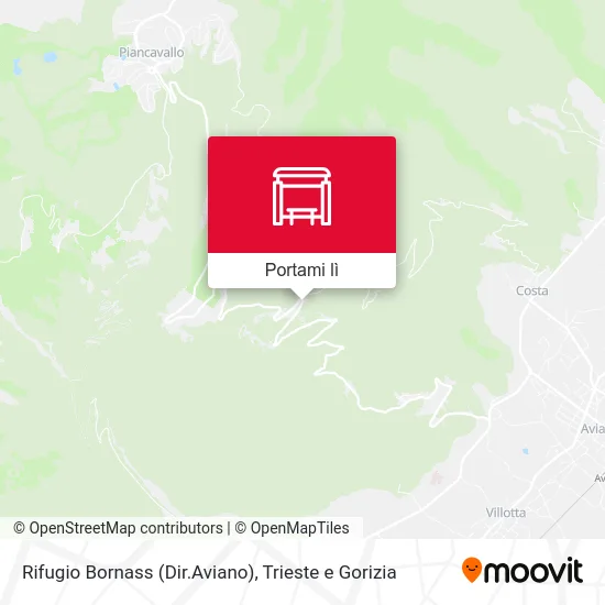 Mappa Rifugio Bornass (Dir.Aviano)