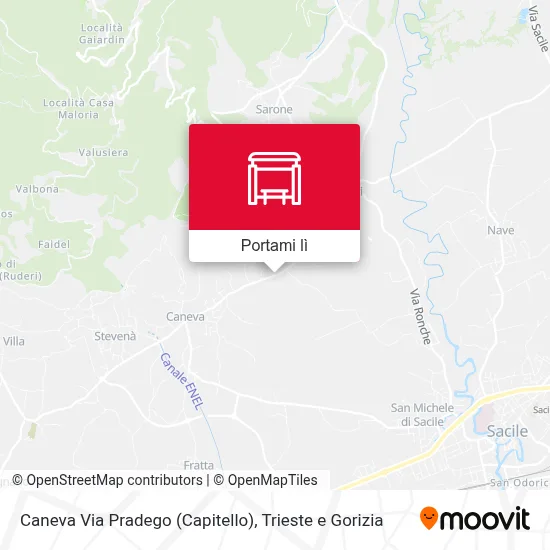 Mappa Caneva Via Pradego (Capitello)