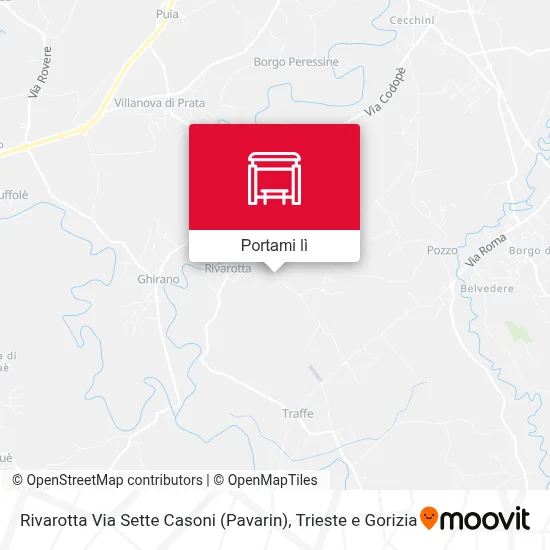 Mappa Rivarotta Via Sette Casoni (Pavarin)