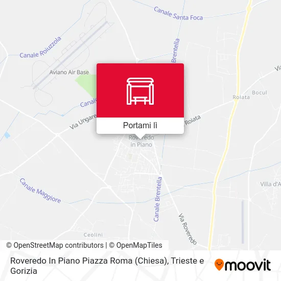 Mappa Roveredo In Piano  Piazza Roma (Chiesa)