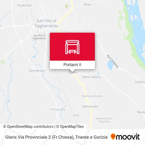 Mappa Gleris Via Provinciale 2 (Fr.Chiesa)