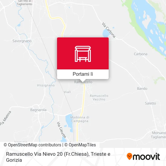 Mappa Ramuscello Via Nievo 20 (Fr.Chiesa)