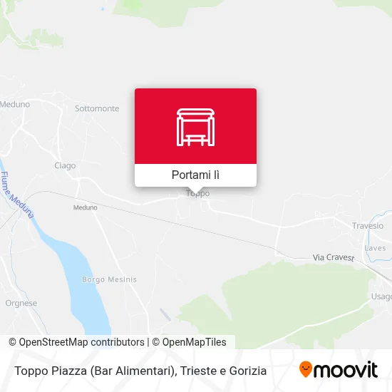 Mappa Toppo Piazza (Bar Alimentari)
